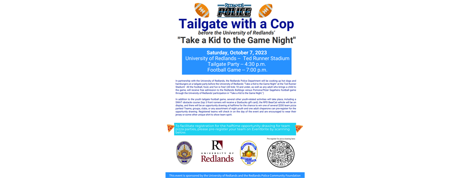 Tailgate with a cop