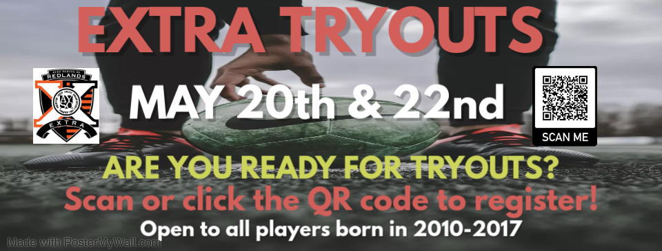 EXTRA TRYOUTS- REGISTER NOW!
