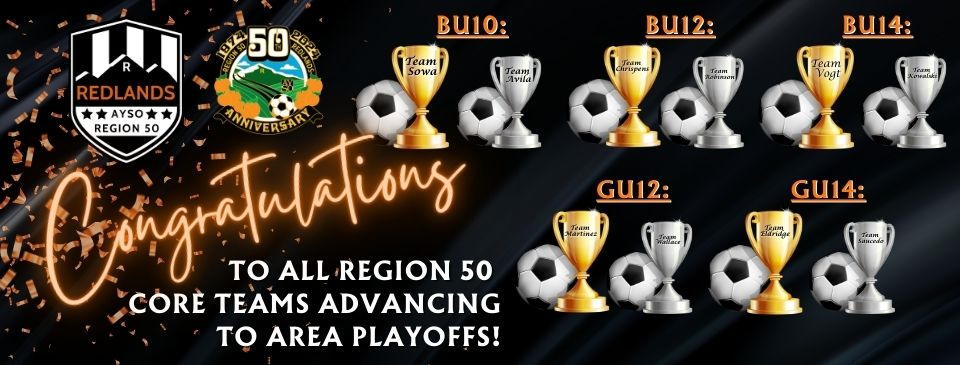 Congratulations Region 50 Playoff Winners!